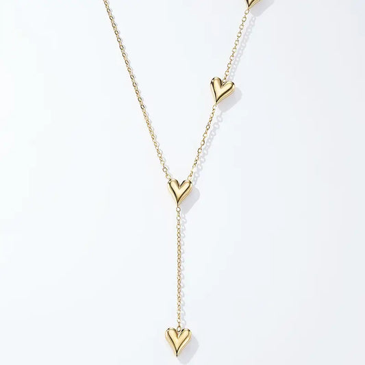 Collier avec coeur en acier inoxydable