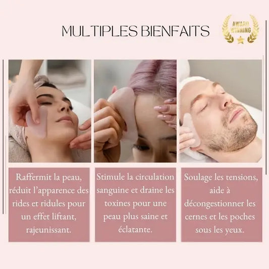 Gua sha quartz rose