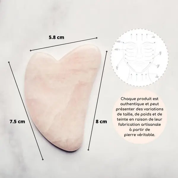 Gua sha quartz rose