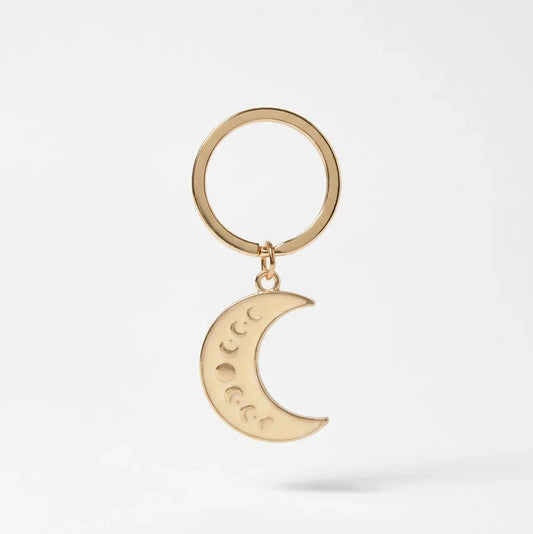 Porte-clés lune en émail Moon