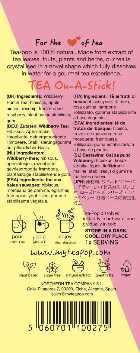 TEA-POP Wild Berry – Thé sur bâtonnet