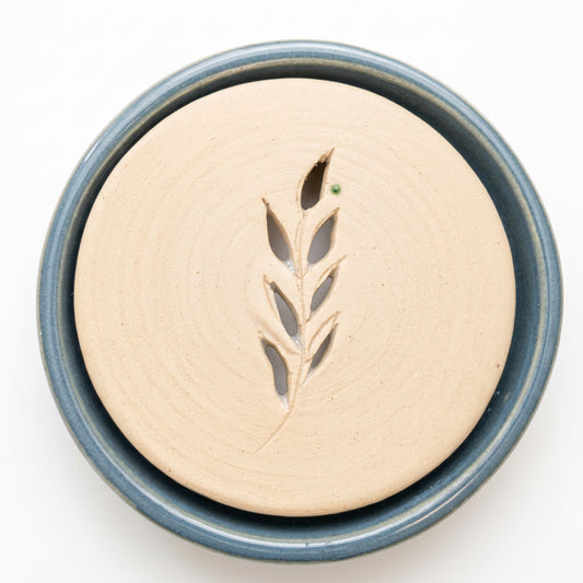 Porte-savon feuille en céramique