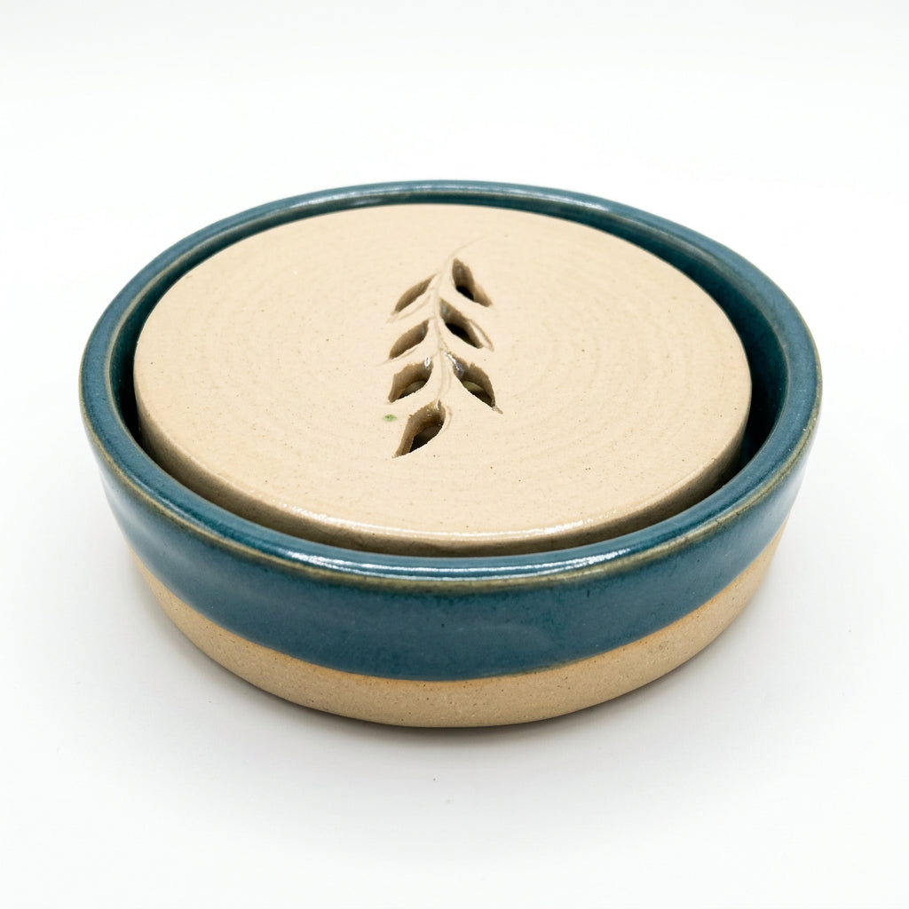 Porte-savon feuille en céramique