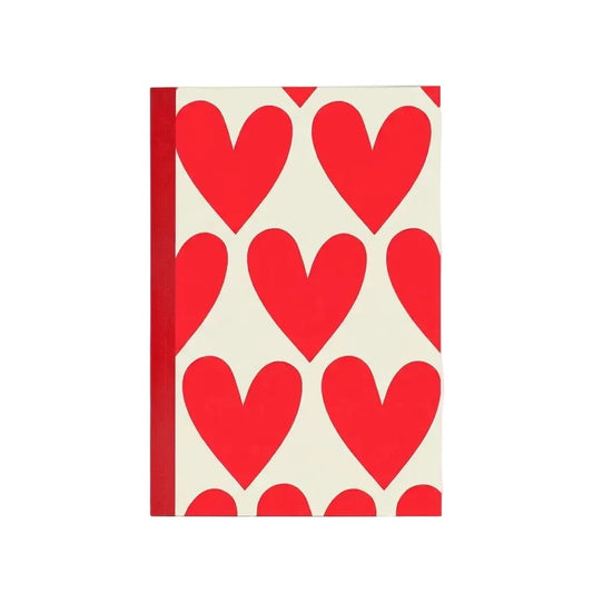 Carnet A5 ligné motif cœurs