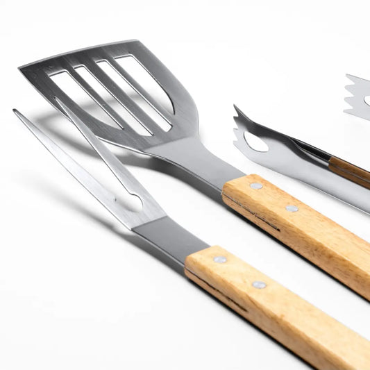 Set de 3 accessoires barbecue en bambou