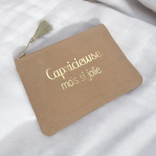 Trousse à maquillage avec inscription