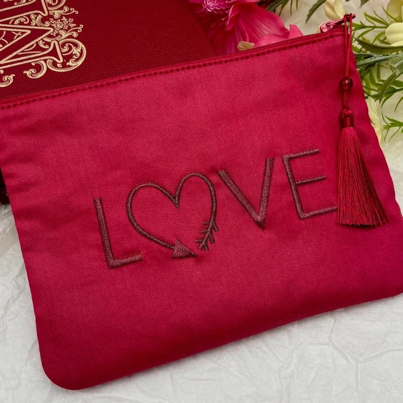 Make-up tasje met opschrift