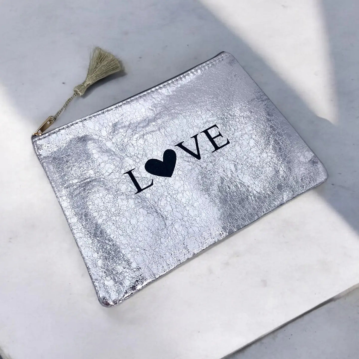 Make-up tasje met opschrift