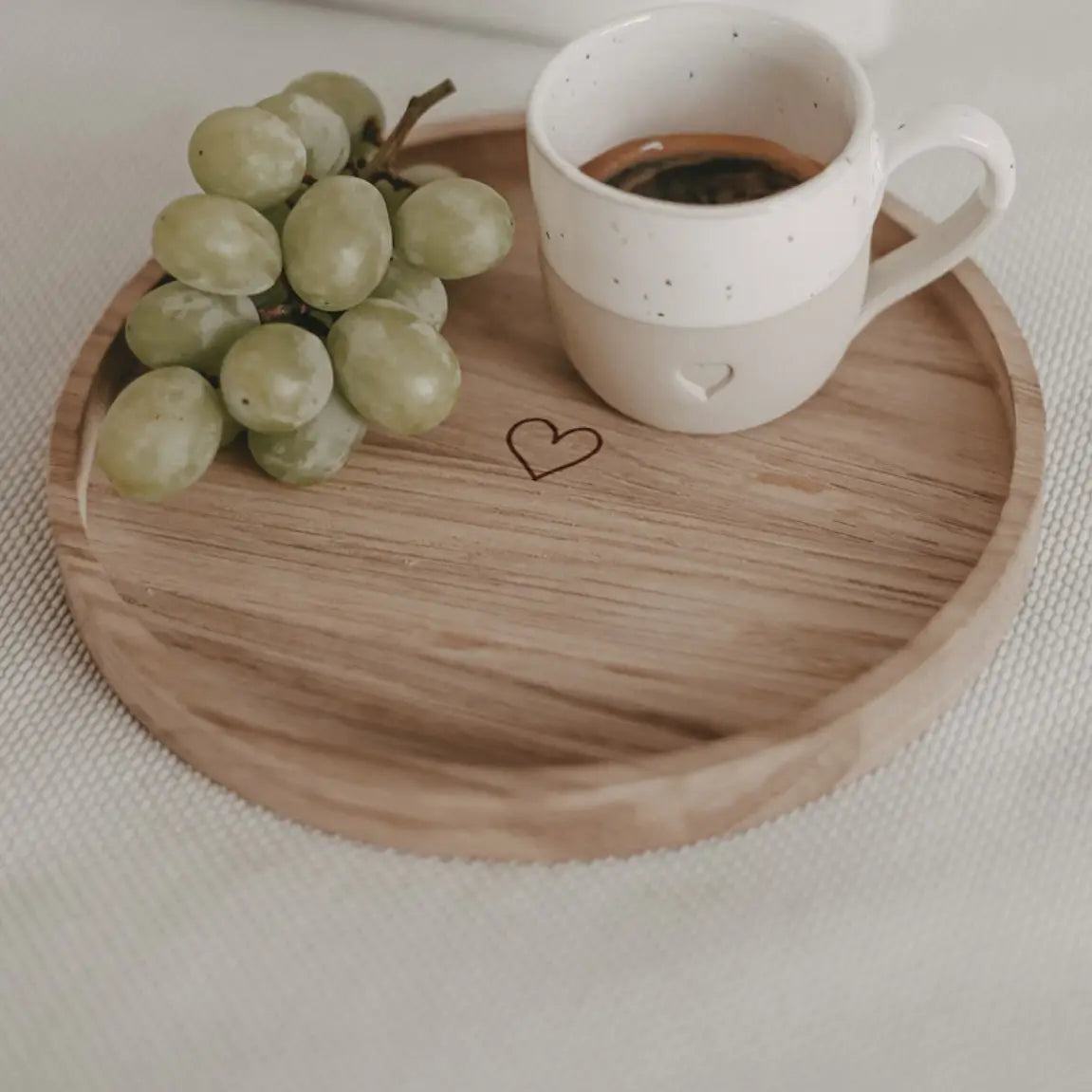 Plateau rond mini cœur