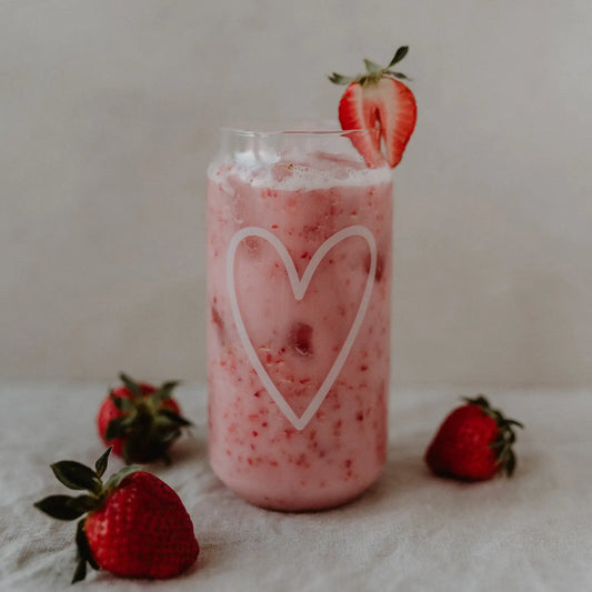 Large heart drinking glass