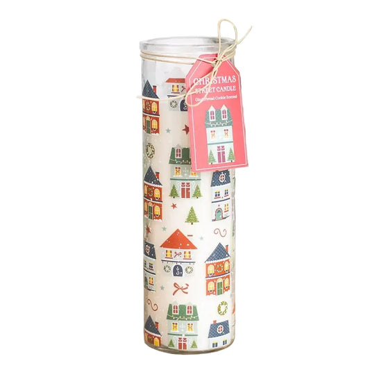 Bougie tube imprimée « Rue de Noël »