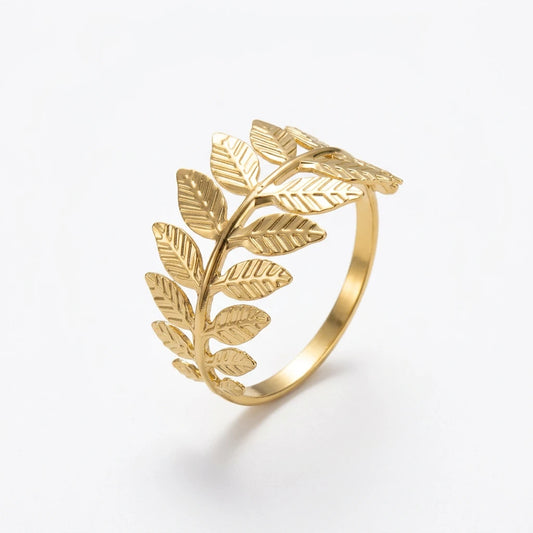 Rond de serviette - Petite feuille Or