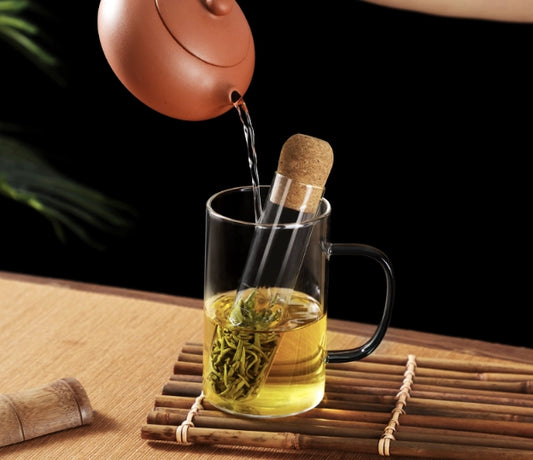 Infuseur à thé en tube de verre