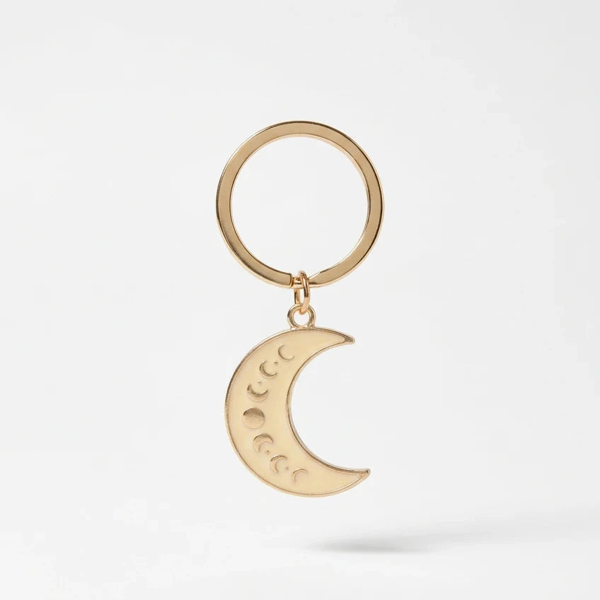 Porte-clés lune en émail Moon