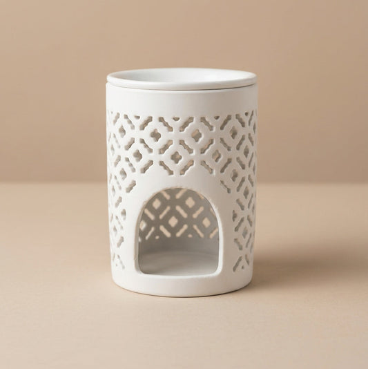 Brûleur pour fondants parfumés blanc