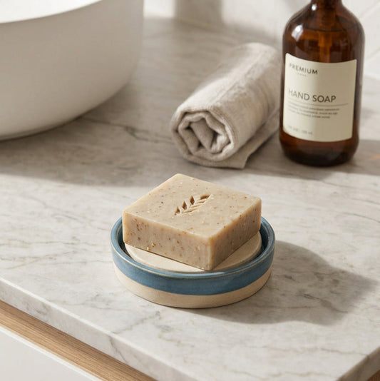 Porte-savon feuille en céramique