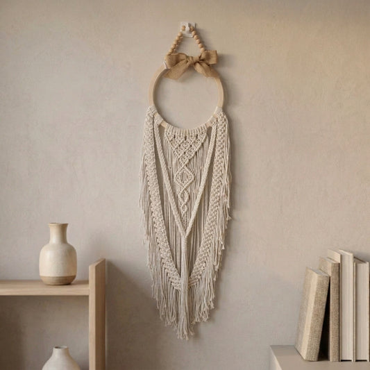 décoration murale en macramé